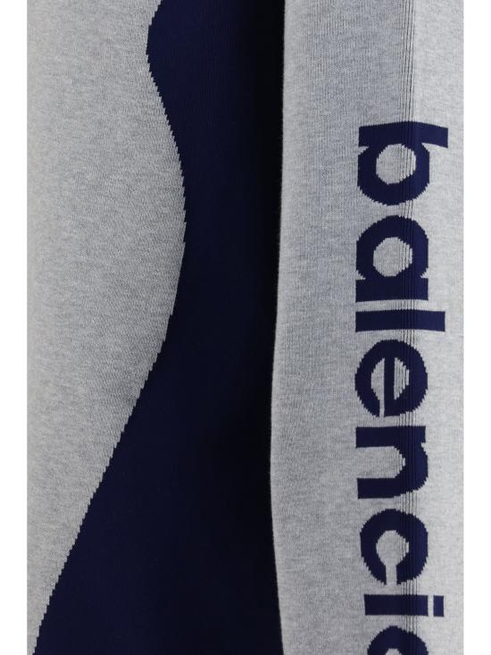 26FW 발렌시아가 바디스 니트 집업 카디건 A000GVT3459 1223 GREY NAVY - BALENCIAGA