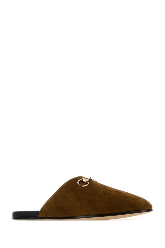 25FW 구찌 홀스빗 스웨이드 뮬 850140AAFQV 2118 BROWN - GUCCI
