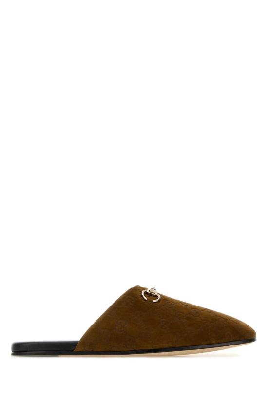 25FW 구찌 홀스빗 스웨이드 뮬 850140AAFQV 2118 BROWN