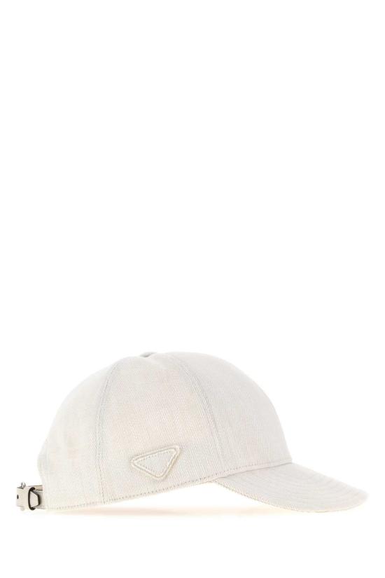 26FW 프라다 데님 베이스볼 캡 2HC5042FPY F0PG7 WHITE - PRADA
