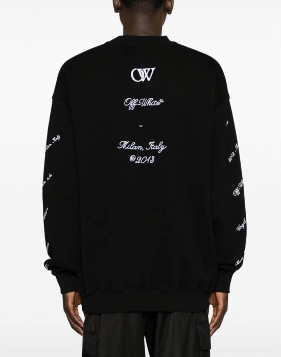  오프화이트 23 로고 스케이트 스웨트셔츠 OMBA054S24FLE0091001 BLACK - OFF WHITE