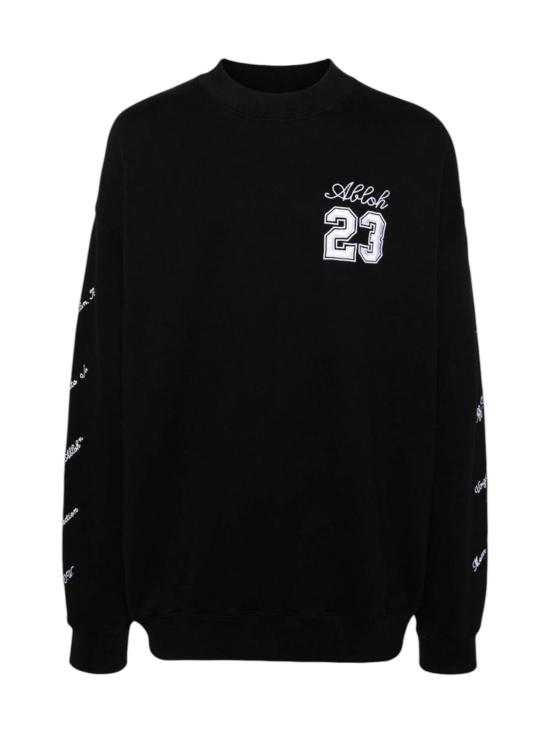  오프화이트 23 로고 스케이트 스웨트셔츠 OMBA054S24FLE0091001 BLACK - OFF WHITE