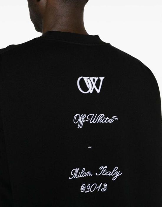  오프화이트 23 로고 스케이트 스웨트셔츠 OMBA054S24FLE0091001 BLACK - OFF WHITE