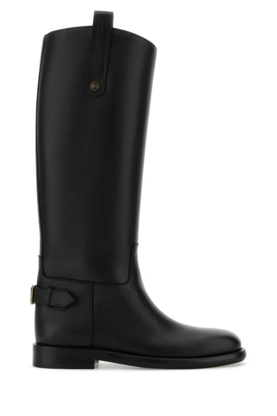 25FW 버버리 레더 카발리에 부츠 8114385 A1189 BLACK