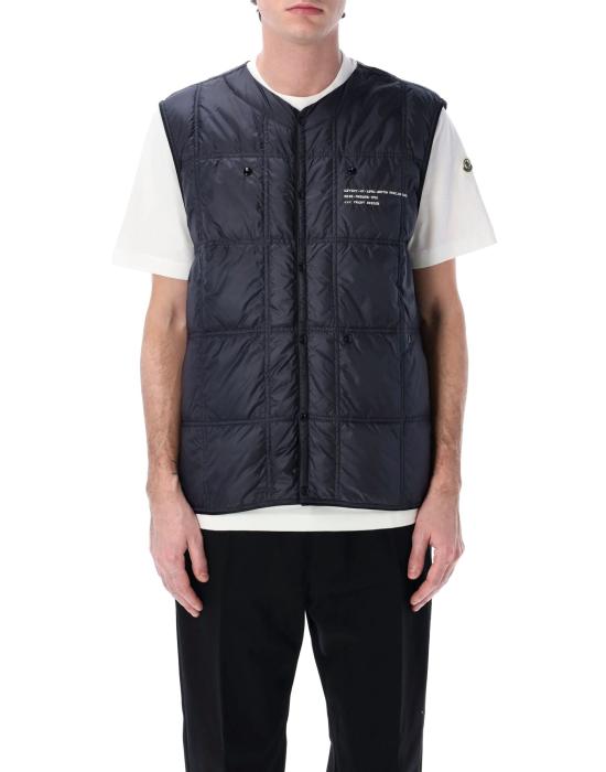25FW 몽클레어 몽클레르 x 프라그먼트 바일레 팩커블 다운 질레 1A00016M6114742 NAVY