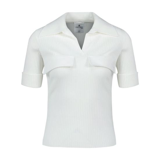 26SS 쿠레쥬 탑 CONFIG CRG025020 WHITE - COURREGES
