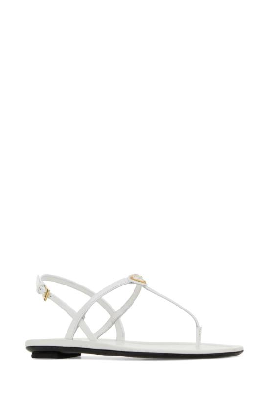 26FW 프라다 삼각로고 페이턴트 플립플랍 샌들 1Y395OF005069 F0009 BIANCO - PRADA