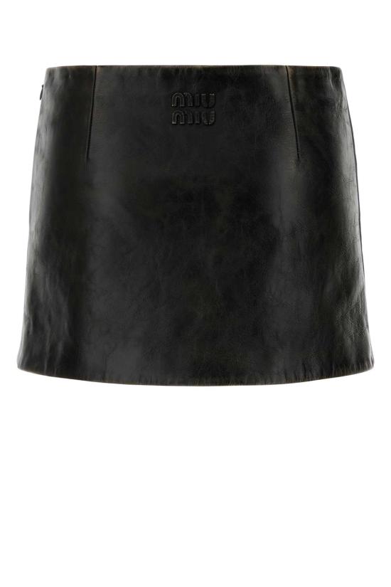 26SS 미우미우 스커트 MPD831SOOO18BU F0002 BLACK - MIU MIU