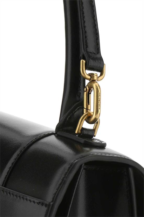  발렌시아가 아워글래스 탑 핸드백 6196681QJ4M 1000 BLACK - BALENCIAGA