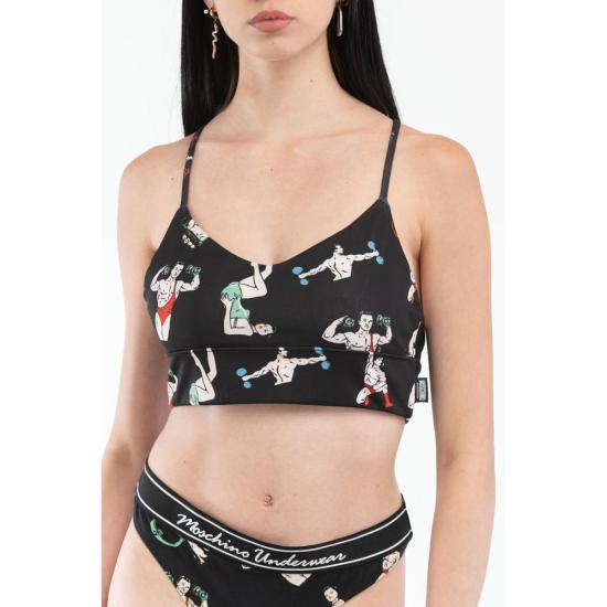  모스키노 민소매 티셔츠 MO222V6A08014632BX BLACK - MOSCHINO