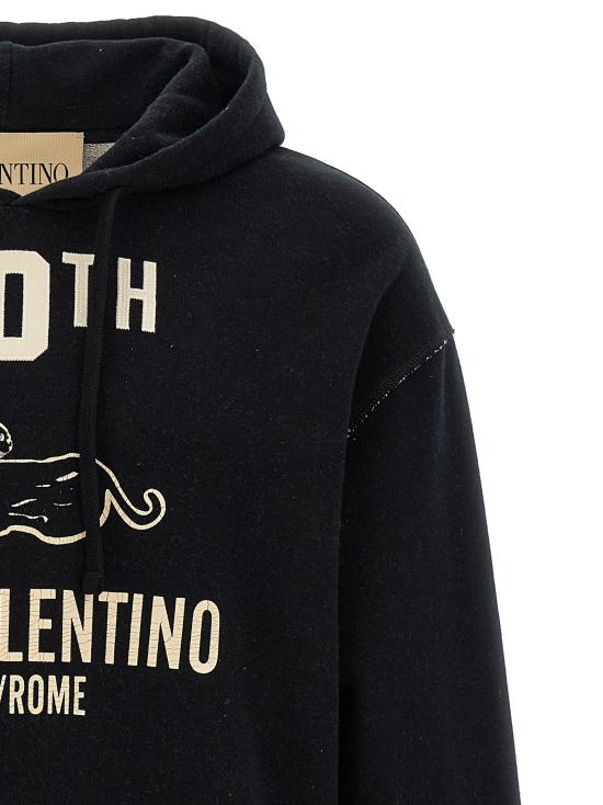 25FW 발렌티노 가라바니 후드 티셔츠 VA313333BM BLACK - VALENTINO GARAVANI