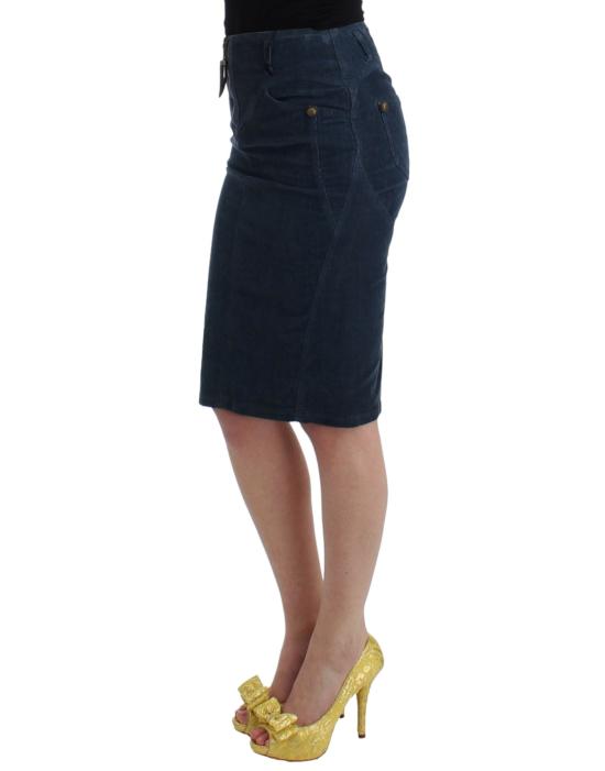  로베르토 카발리 스커트 SIG11824 BLUE - ROBERTO CAVALLI