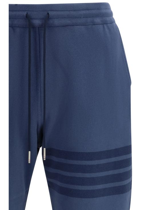 26SS 톰브라운 솔리드 루프백 오버다이 4바 스웨트팬츠 MJQ243AJ0007 415 NAVY - THOM BROWNE