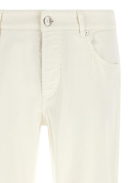 26SS 브루넬로 쿠치넬리 데님 팬츠 BR274970BM WHITE - BRUNELLO CUCINELLI