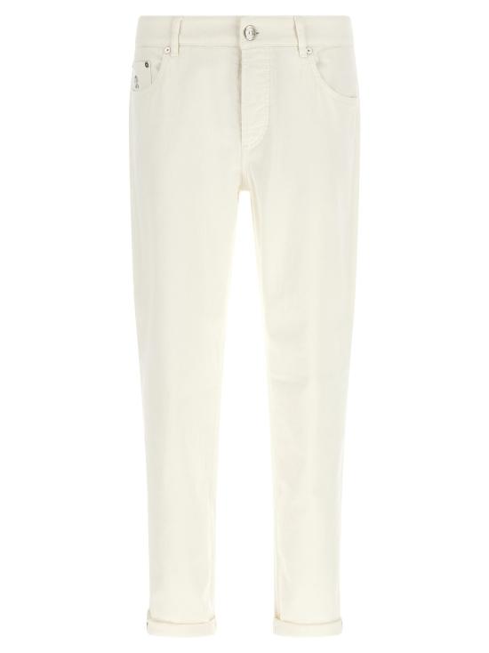 26SS 브루넬로 쿠치넬리 데님 팬츠 BR274970BM WHITE