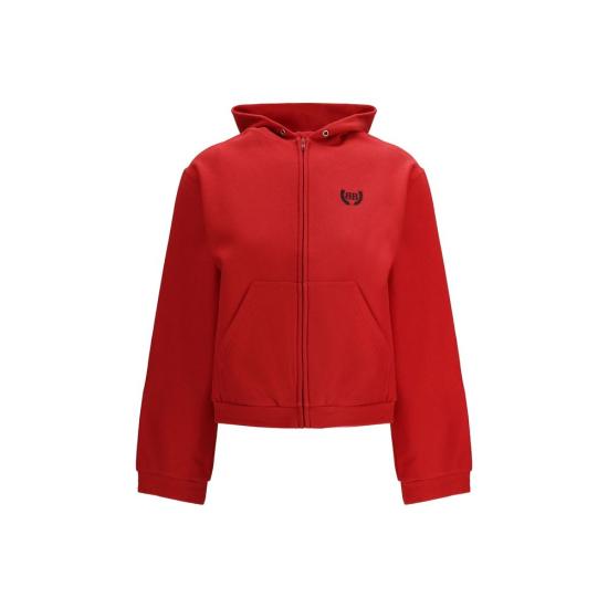 26SS 발렌시아가 후드 티셔츠 BA851236TSVC66167BB RED