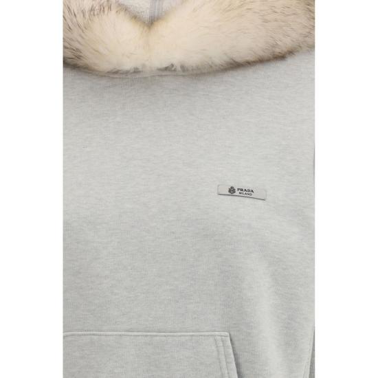 26SS 프라다 후드 티셔츠 PR134723SOOO18NHF0684BB GRAY - PRADA