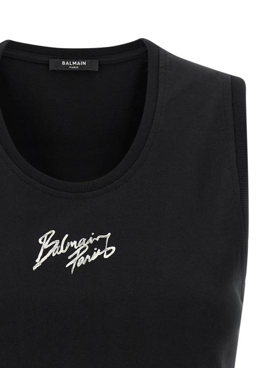 26SS 발망 민소매 티셔츠 BA325686BM BLACK - BALMAIN
