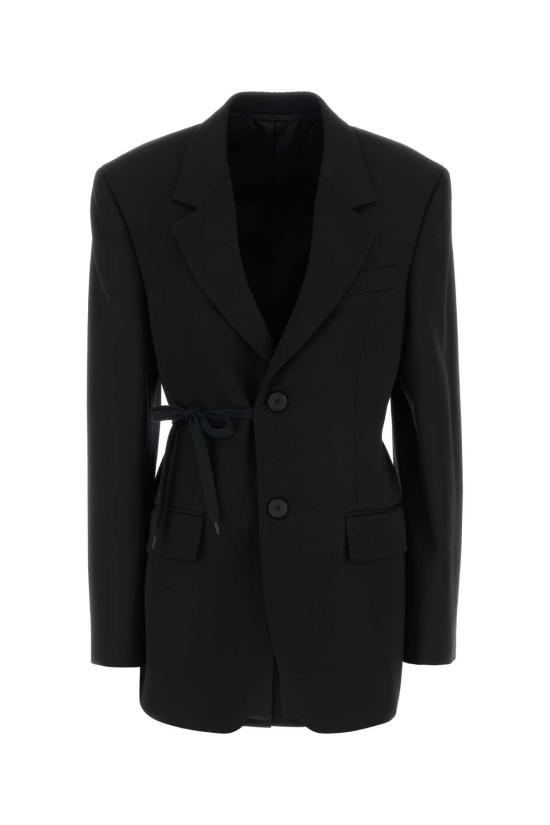 26SS 발렌시아가 랩 테일러드 재킷 857365TNT39 1000 BLACK