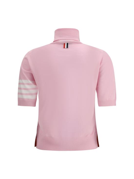 26FW 톰브라운 파인 메리노 4바 릴렉스드 숏슬리브 터틀넥 니트 FKA434AY1014 680 PINK - THOM BROWNE