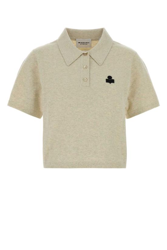 26FW 이자벨마랑에뚜왈 폴로 티셔츠 PU0849FAC1L17E 02LY GRAY