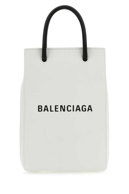  발렌시아가 카프스킨 스마트폰 숄더백 7577730AI2N 9000 WHITE
