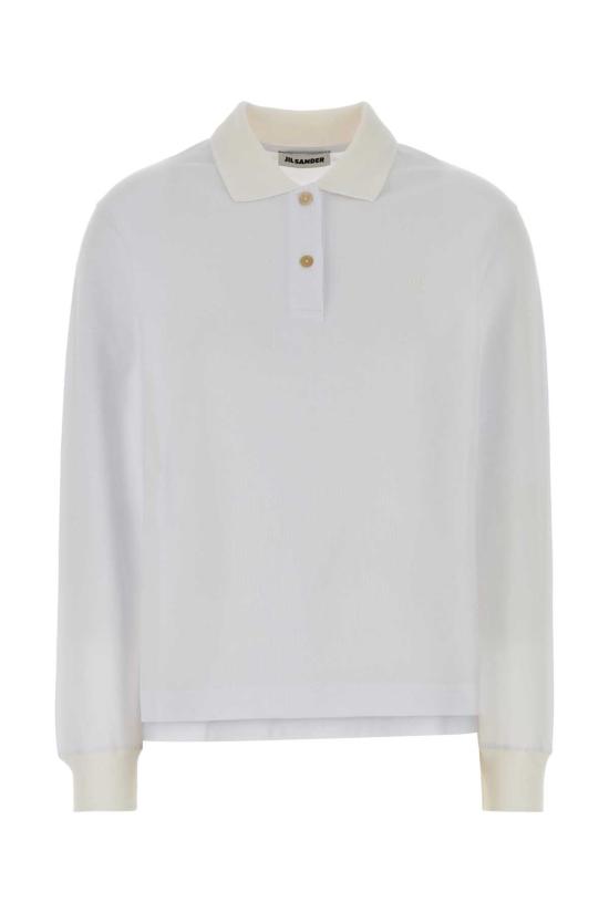 26FW 질샌더 폴로 티셔츠 J02GL0121J20374 100 WHITE