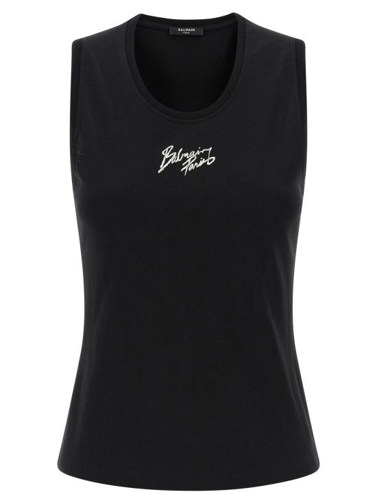 26SS 발망 민소매 티셔츠 BA325686BM BLACK