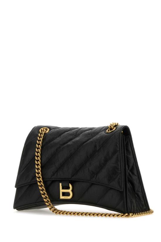  발렌시아가 크러쉬 미디움 체인 백 785602210J1 1000 BLACK - BALENCIAGA
