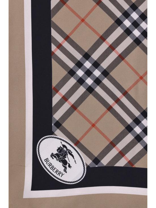 26FW 버버리 체크 실크 스카프 8113048 A2021 BEIGE - BURBERRY