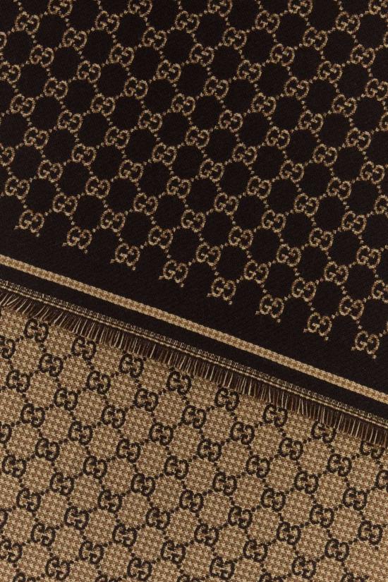  구찌 울 자카드 스카프 8362644G386 2079 BLACK - GUCCI
