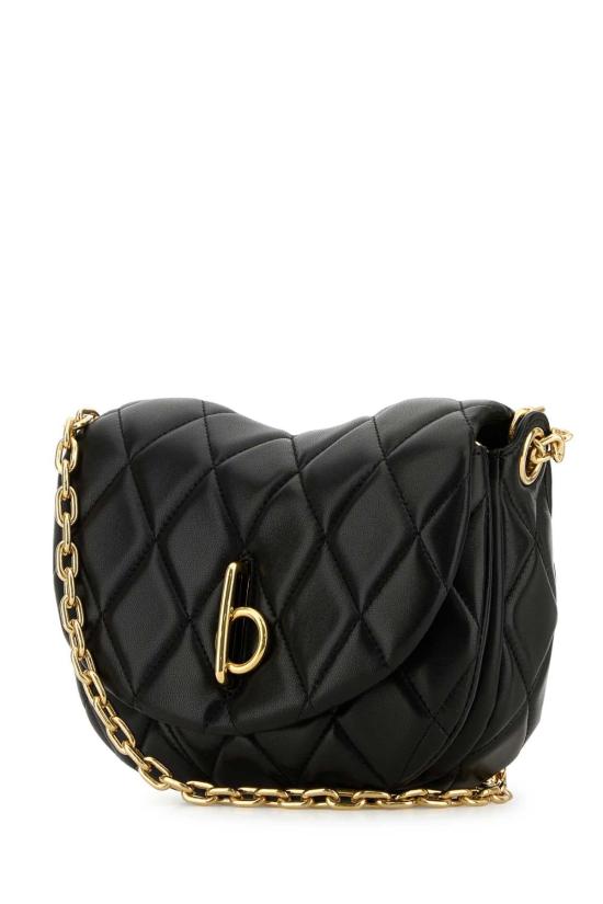  버버리 퀼티드 락킹 호스 백 8104628 A1189 BLACK - BURBERRY