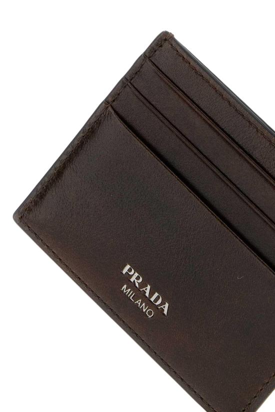26FW 프라다 앤티크 레더 가죽 카드 지갑 2MC0252ZQ6 F0324 BROWN - PRADA