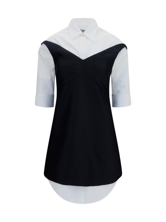 26FW 발렌시아가 하이브리드 셔츠 미니 드레스 A00296TUT22 1000 BLACK