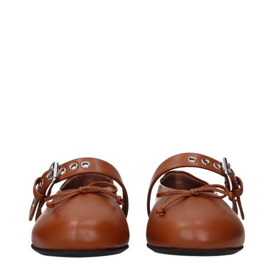  미우미우 플랫 슈즈 MI15582140367113BT BROWN - MIU MIU
