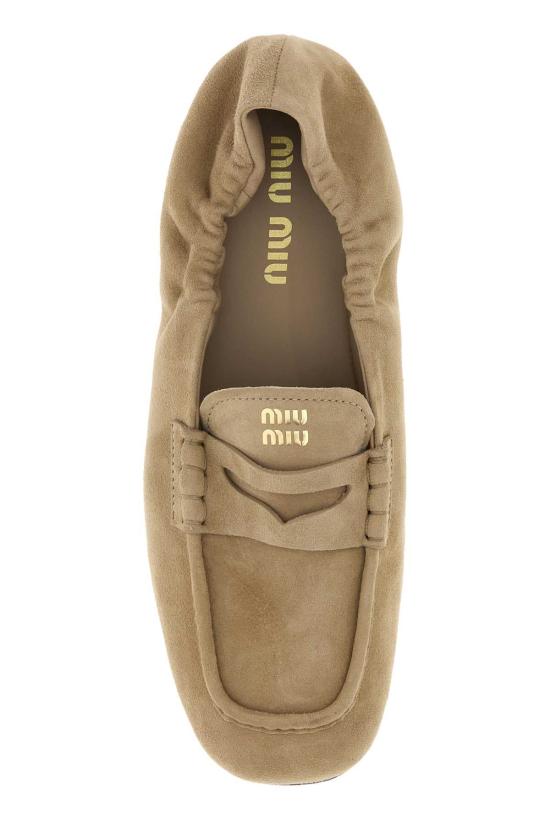 26FW 미우미우 루슈 나파 레더 로퍼 5D341EFD005008 F0F24 BEIGE - MIU MIU