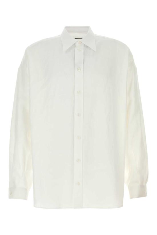 돌체앤가바나 롱 슬리브 린넨 셔츠 G5NE2TFU4JB W0800 WHITE