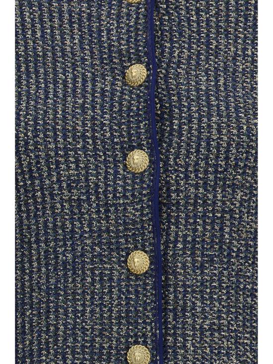26FW 발망 스웨터 HF1KL918KK13 SQH NAVY - BALMAIN