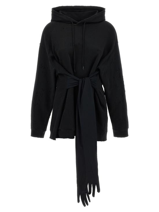 26SS MM6 메종마르지엘라 후드 티셔츠 MM327858BM BLACK