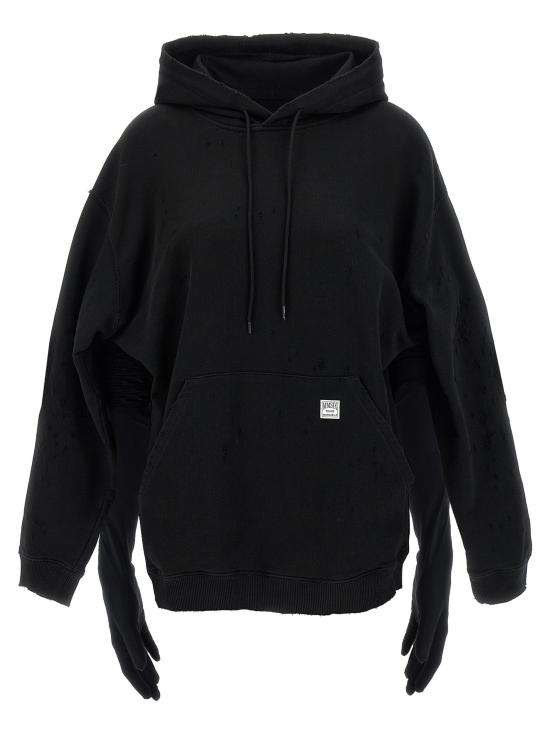 26SS MM6 메종마르지엘라 후드 티셔츠 MM327858BM BLACK - MM6 MAISON MARGIELA