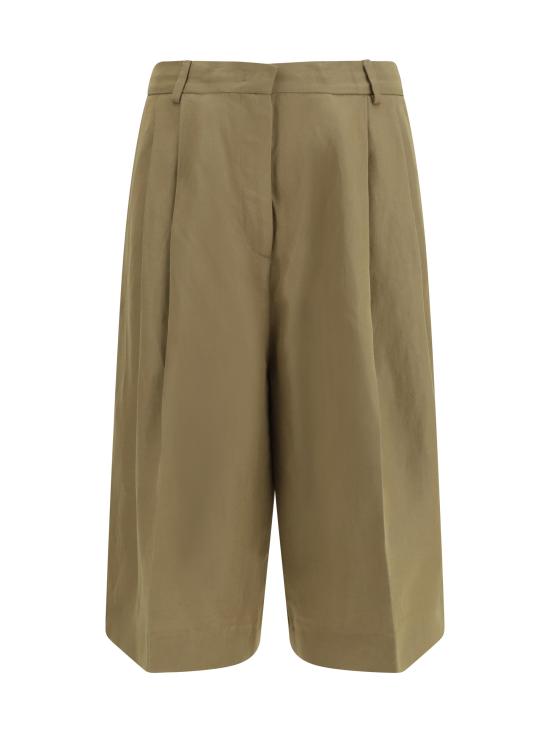 26SS 파비아나 필리피 플루이드 린넨 비스코스 버뮤다 쇼츠 PAD276F794M150 1275 BEIGE