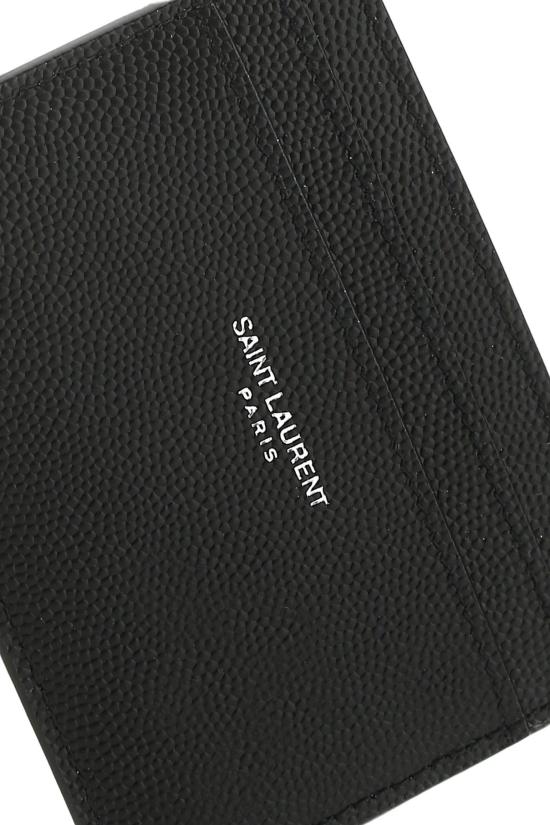  생로랑 그랑 드 뿌드르 엠보스드 레더 카드 케이스 375946BTY0N 1000 BLACK - SAINT LAURENT