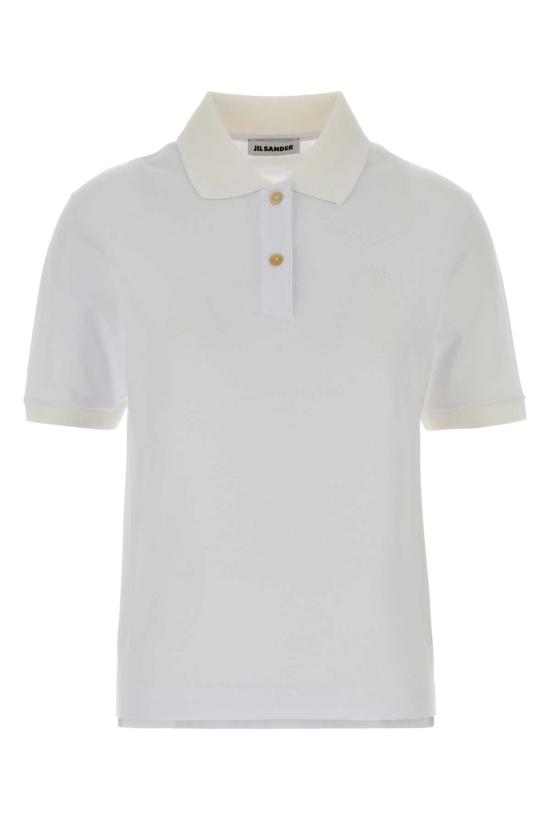 26FW 질샌더 폴로 티셔츠 J02GL0122J20374 100 WHITE