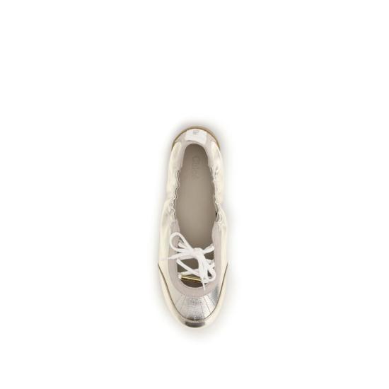 26FW 끌로에 플랫 슈즈 CHCH26A19SYO9DGBB SILVER - CHLOE