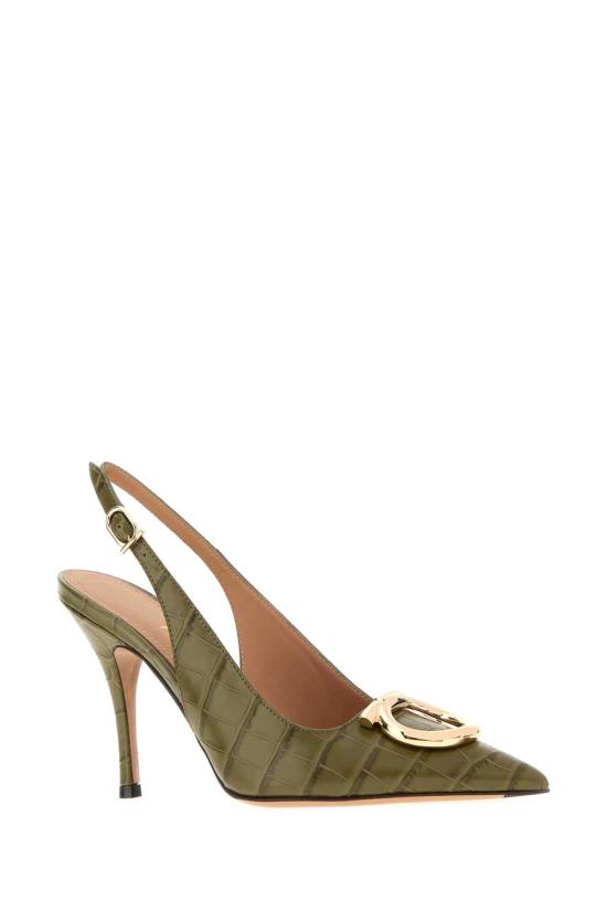26FW 살바토레 페라가모 힐/펌프스 01L9457949931C NEWOLIVBISC GREEN - SALVATORE FERRAGAMO