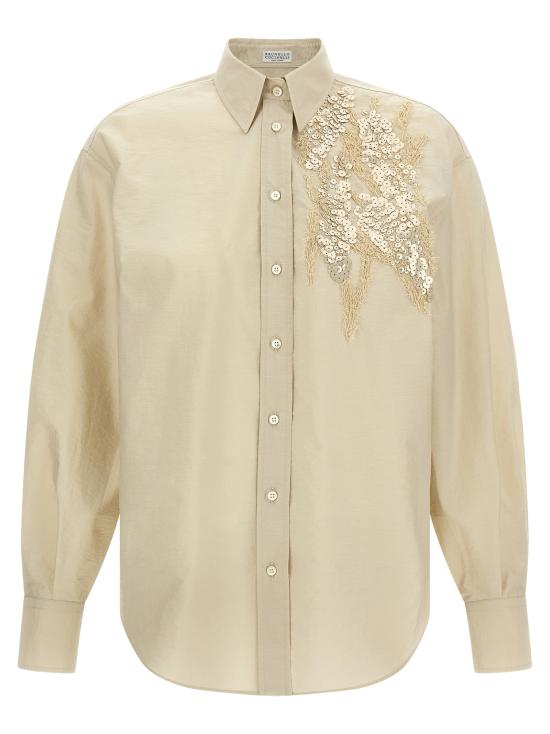 26SS 브루넬로 쿠치넬리 블라우스 BR333236BM BEIGE