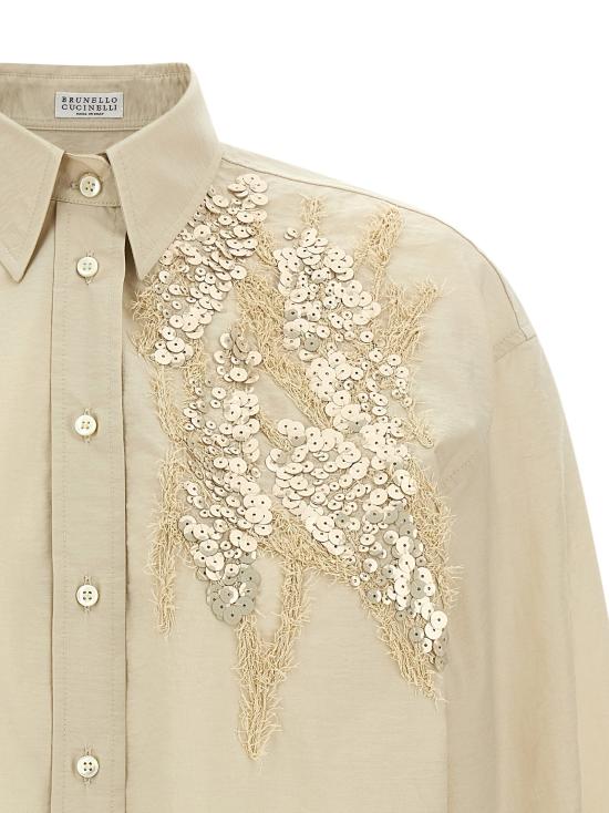 26SS 브루넬로 쿠치넬리 블라우스 BR333236BM BEIGE - BRUNELLO CUCINELLI