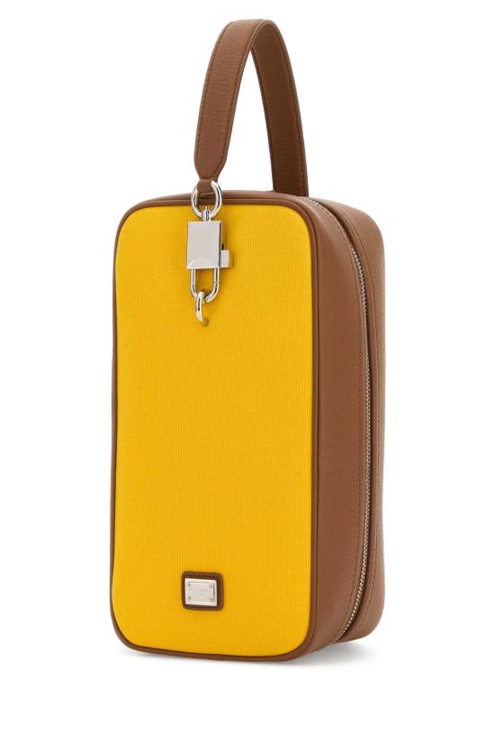 26SS 돌체앤가바나 Lock canvas and calfskin 핸드백 BM2449A0368 8Z282 YELLOW - DOLCE & GABBANA