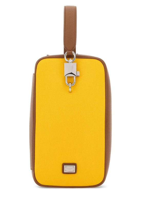 26SS 돌체앤가바나 Lock canvas and calfskin 핸드백 BM2449A0368 8Z282 YELLOW