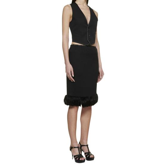  생로랑 스커트 SA 8990001922260 BLACK - SAINT LAURENT